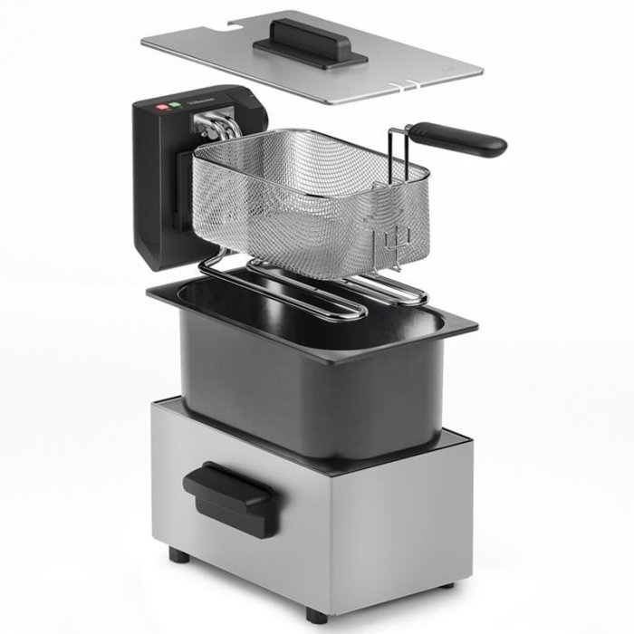 Tristar FR-9334 Freidora de 3 L, 2000 W, Plata